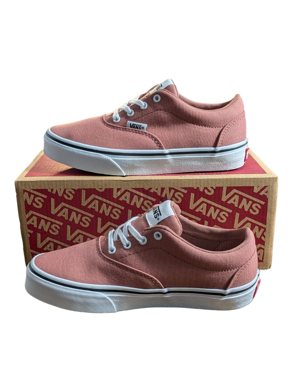 Vans Doheny Kids Shoes Size 2 Canvas Night Rose Pink Low Top Sneakers New Box - Picture 1 of 9